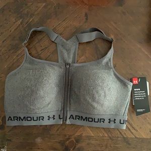 Under armour front zip sports bra size 36C